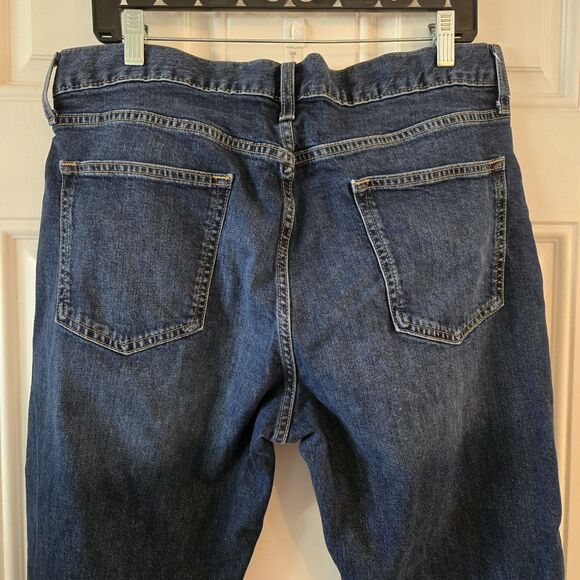 Old Navy Jeans Mens Size 36x30 Dark Blue Denim Zip Bootcut Built In Flex Stretch - Picture 5 of 5
